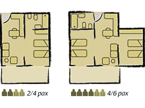 APPARTEMENT 4 personnes - Type 2/4 Standard